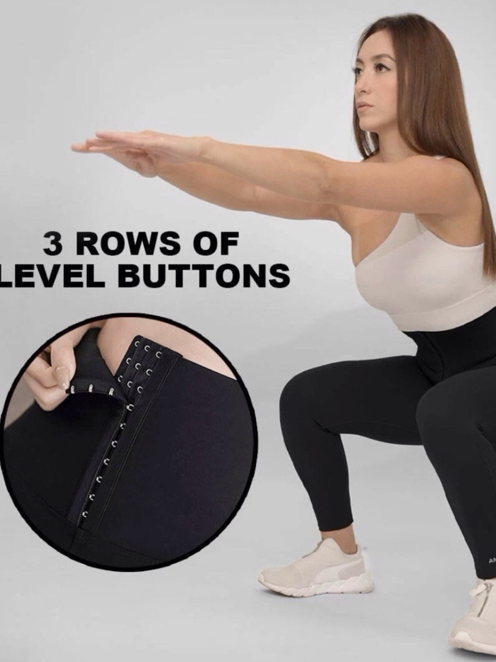 Athletics Motion Waist Trainer Leggings Corset Waist Booty Lifter S